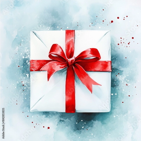 Obraz gift box with ribbon