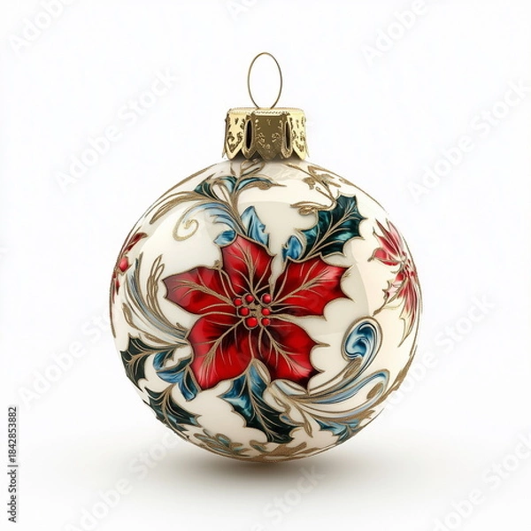Obraz christmas ball on white background