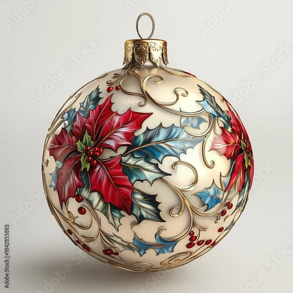 Obraz christmas ball on white background