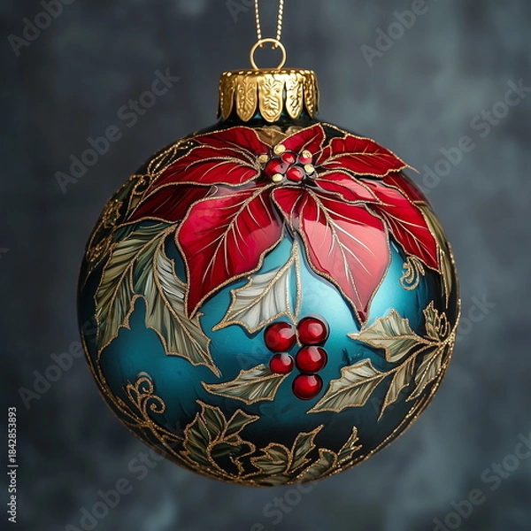 Obraz christmas ball on white background
