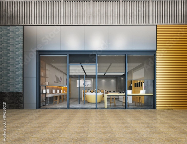 Obraz 3d render electronics technology shop retail store
