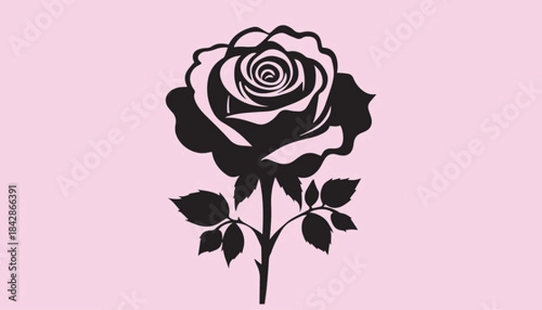 Obraz creative rose design using adobe illustrator and vactor ..	