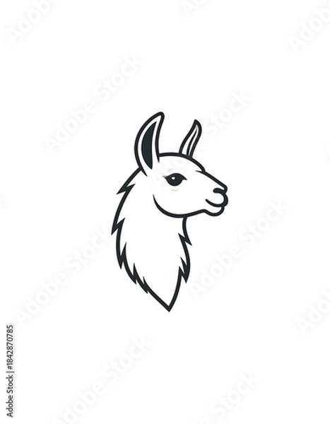 Obraz Simple llama profile