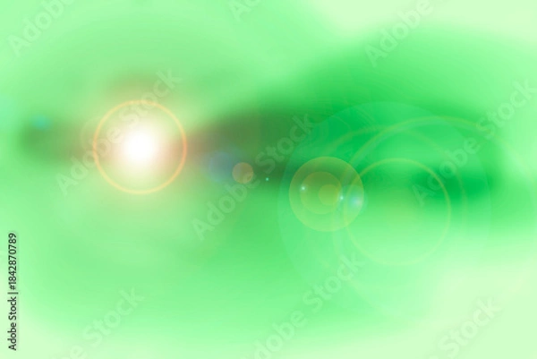 Obraz Abstract green background with light source from afar