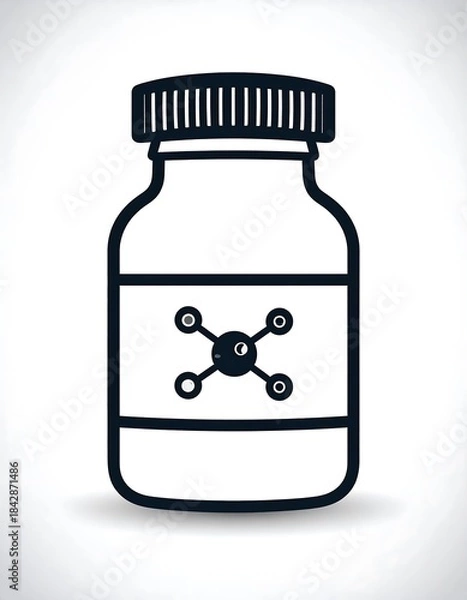 Obraz Simple medicine bottle icon