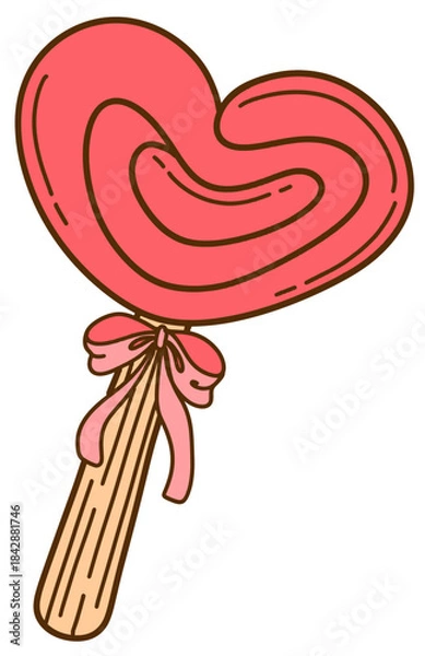 Obraz heart shaped lollipop