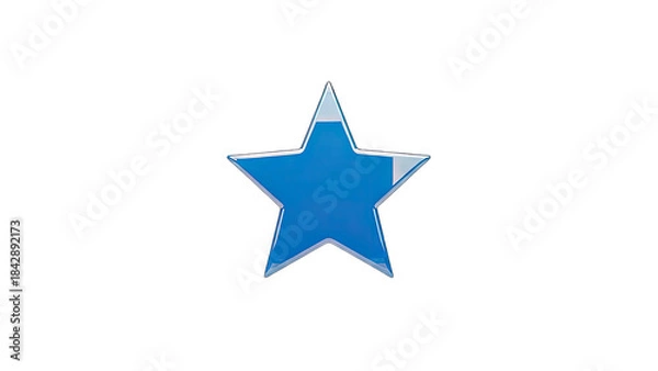 Obraz Blue Star Isolated on White Background