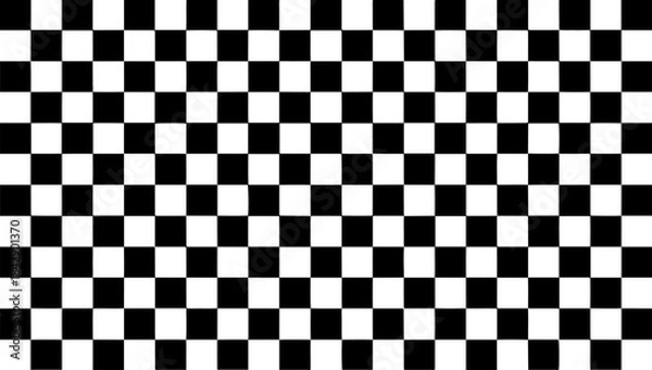 Obraz black white checkerboard pattern set