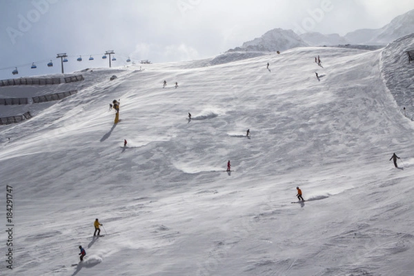Fototapeta Beatifull slope in the Alps