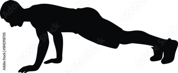 Obraz Push Up Silhouette Vector Transparent Background