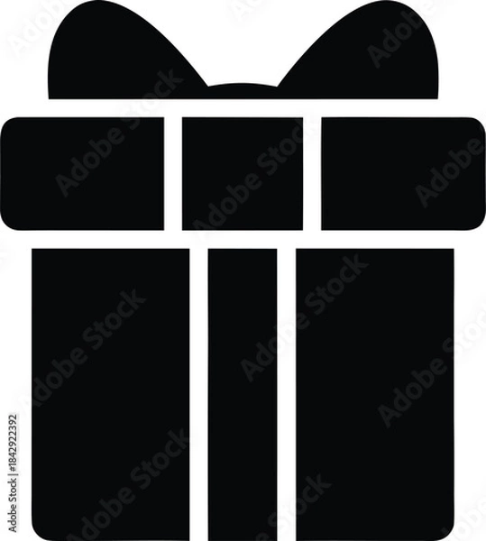 Fototapeta gift box silhouette vector transparent background