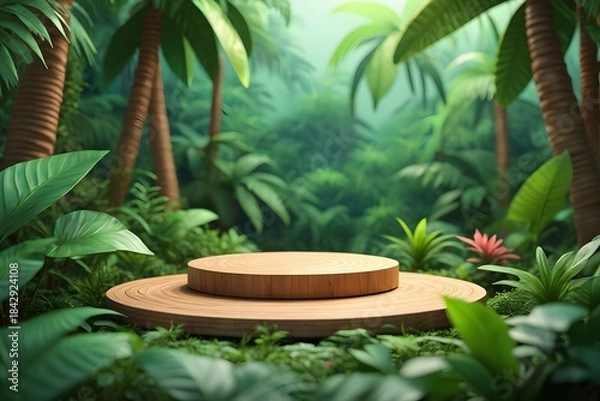 Obraz Jungle podium display background