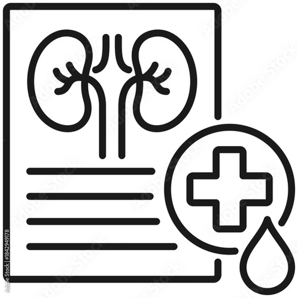 Fototapeta Nephrology Icon