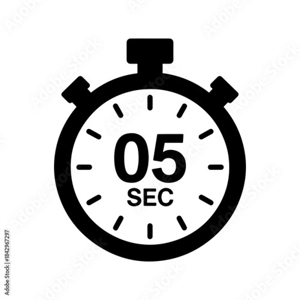 Obraz 5 seconds timer icon vector