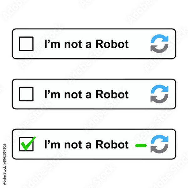 Obraz captcha robot verification checkbox icon