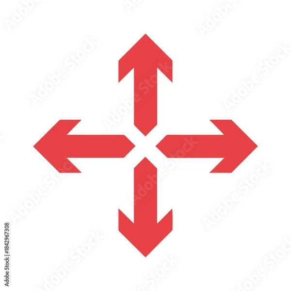 Obraz four way arrow direction icon