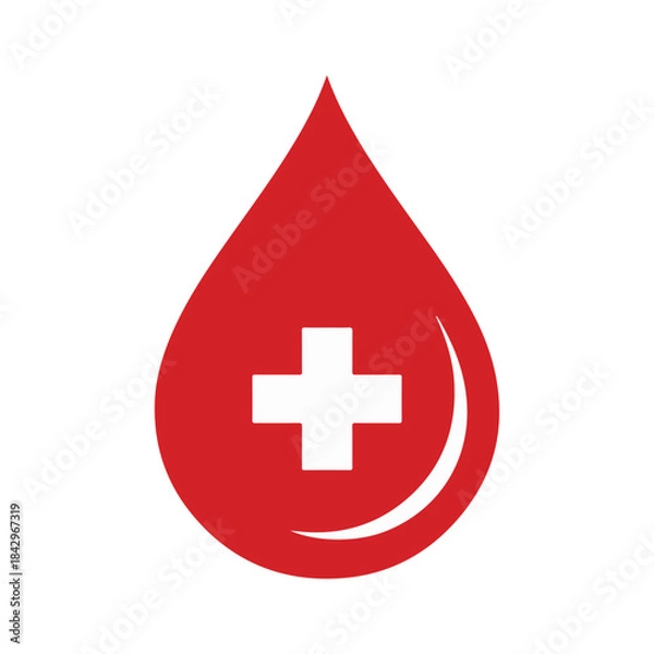 Obraz medical blood drop icon vector