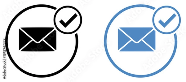 Obraz email sent confirmation check icon