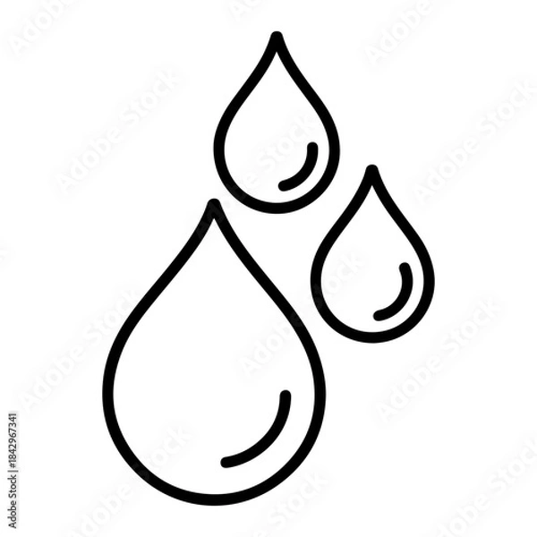 Obraz water drop icon vector simple