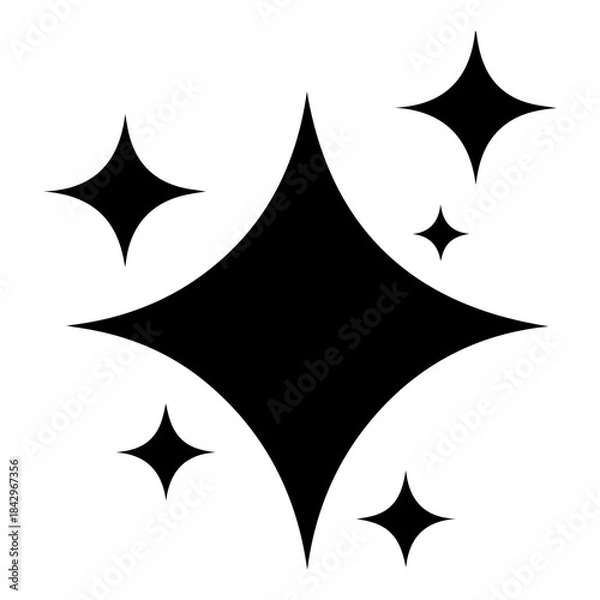 Obraz sparkle magic star ai icon