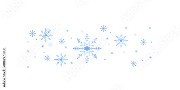 Obraz snow flakes falling