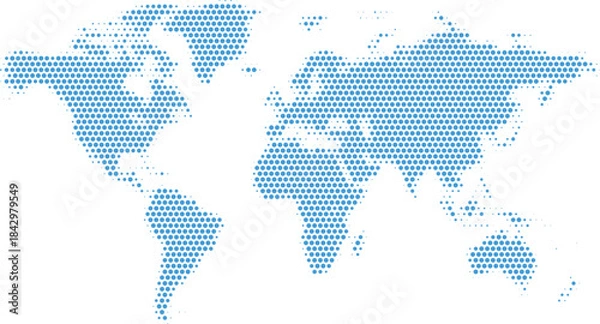 Fototapeta World Map – Global Countries Outline Vector