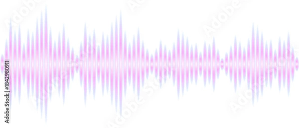 Obraz Stereo music frequency graph. Digital audio wave