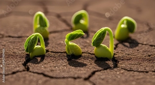 Fototapeta Soybean plant seedling