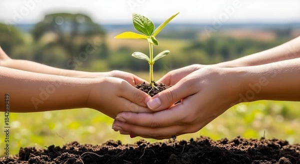 Obraz Soybean plant seedling