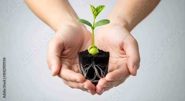 Fototapeta Soybean plant seedling