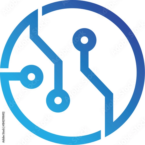 Obraz Vector Technology logo design