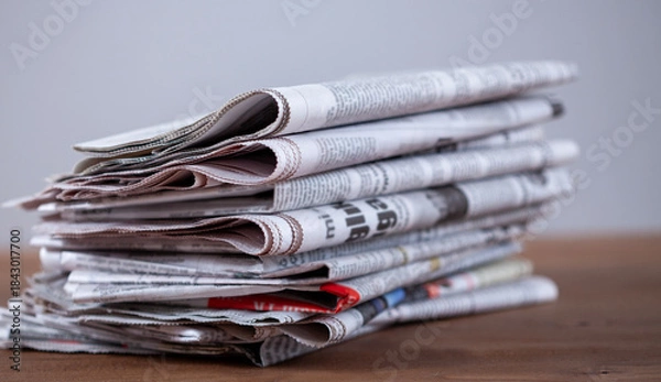 Obraz stack of newspapers isolated