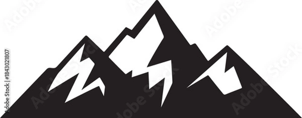 Obraz Minimal Mountain Peak Silhouette Vector Icon