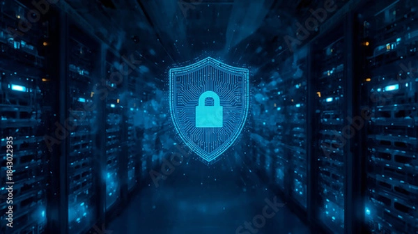 Obraz Cybersecurity Data Protection Shield