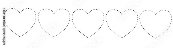Fototapeta Repeating Heart Shape Line Pattern
