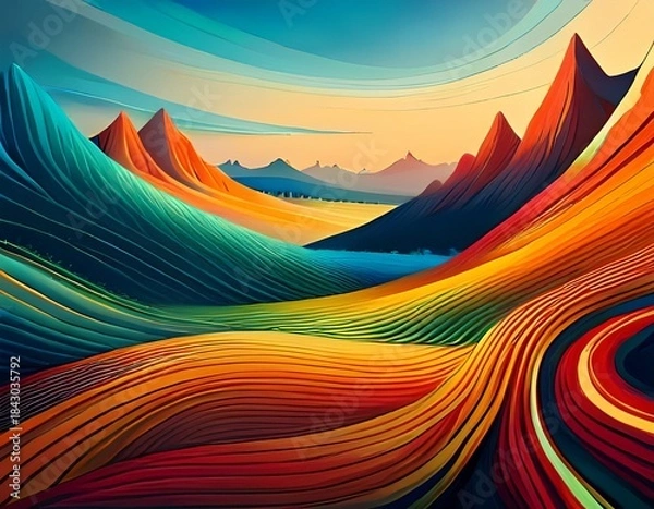 Obraz colorful abstract landscape