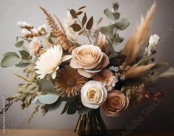 Obraz floral bouquet in muted tones