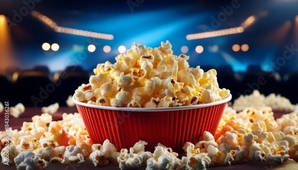 Obraz popcorn in a theater