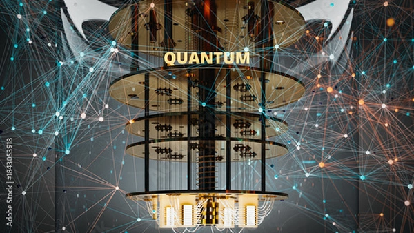 Obraz Quantum Computer Technology concept. 3d rendering