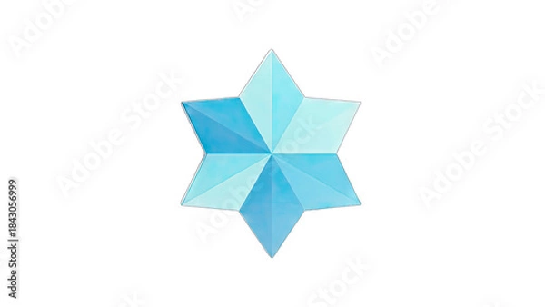 Obraz Blue Star on White Background