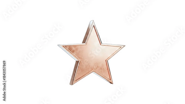 Obraz Bronze Star Isolated on White Background