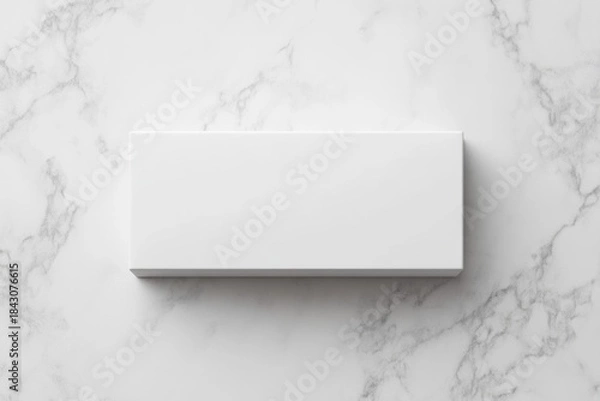 Obraz White box on solid background with soft shadow. AI image