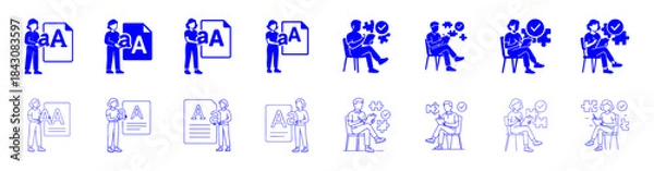 Obraz Educational and Content Creation Icon Set