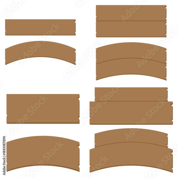 Obraz シンプルな木板のフレームセット