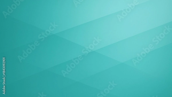 Fototapeta Abstract teal geometric gradient background with diagonal lines