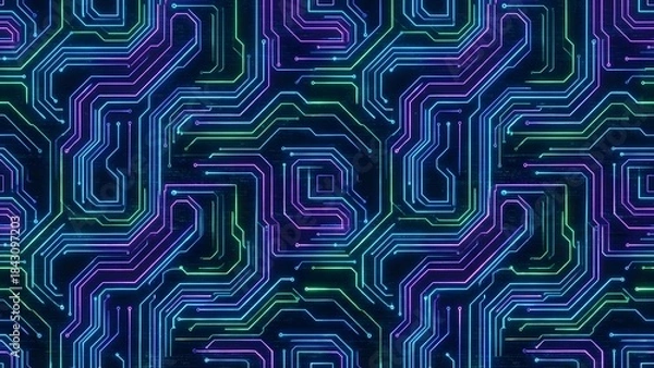 Obraz Futuristic Digital Circuit Pattern Background Design.