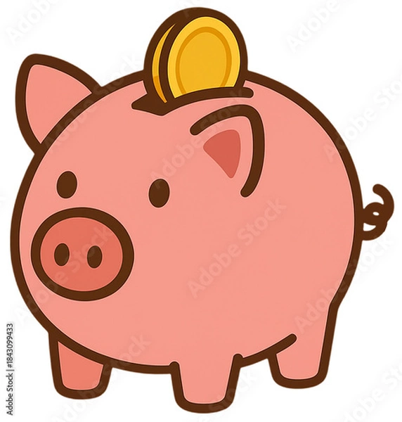 Obraz Piggy Bank Illustration