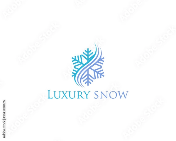 Obraz Luxury snow logo