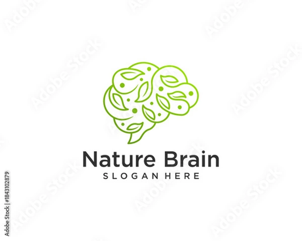 Obraz Nature brain logo
