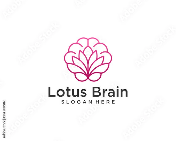 Obraz Lotus brain logo